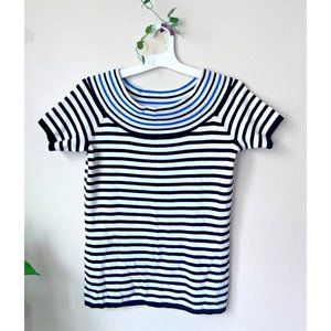 Cashmere Charter Club Luxury M Knit Top White Boat Neck